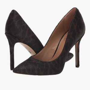 Sam Edelman Women's Dark Leopard Fur Hazel Pump